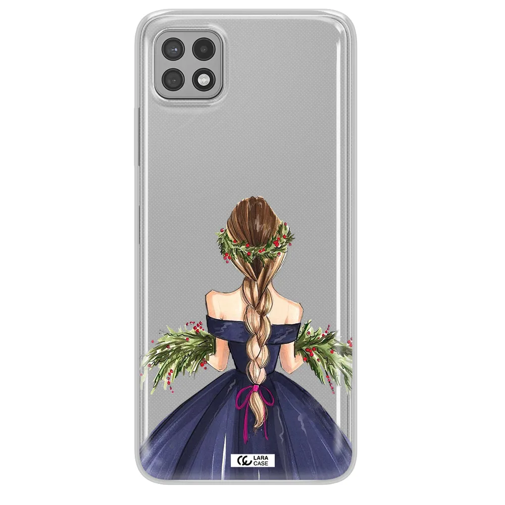 Long Hair Girl Watercolor Samsung A22 5g Clear TPU Case
