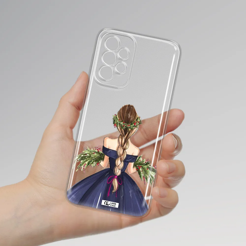 Long Hair Girl Watercolor Samsung A23 5G Clear Tpu Case