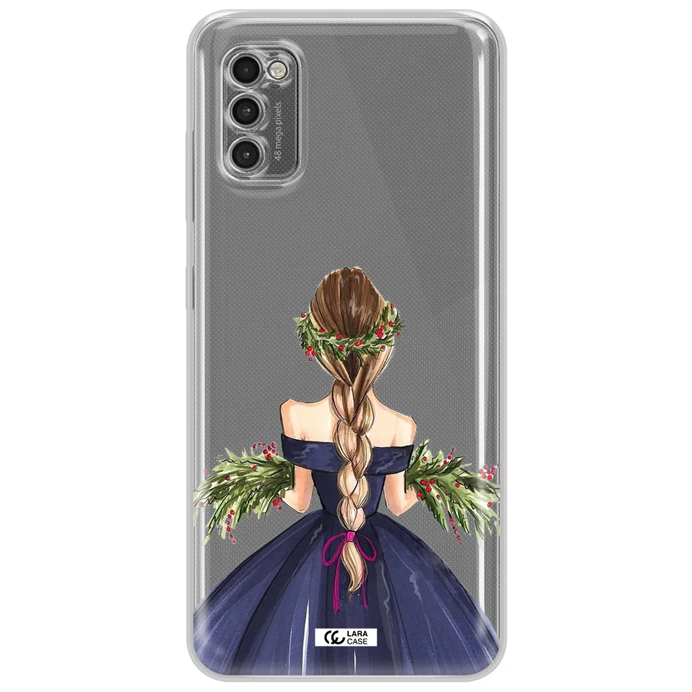 Long Hair Girl Watercolor Samsung A41 Clear Tpu Case