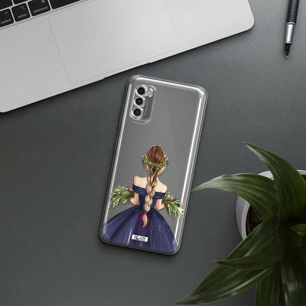 Long Hair Girl Watercolor Samsung A41 Clear Tpu Case