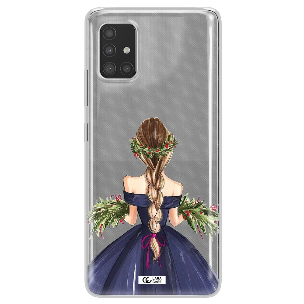 Long Hair Girl Watercolor Samsung A51 Clear TPU Case