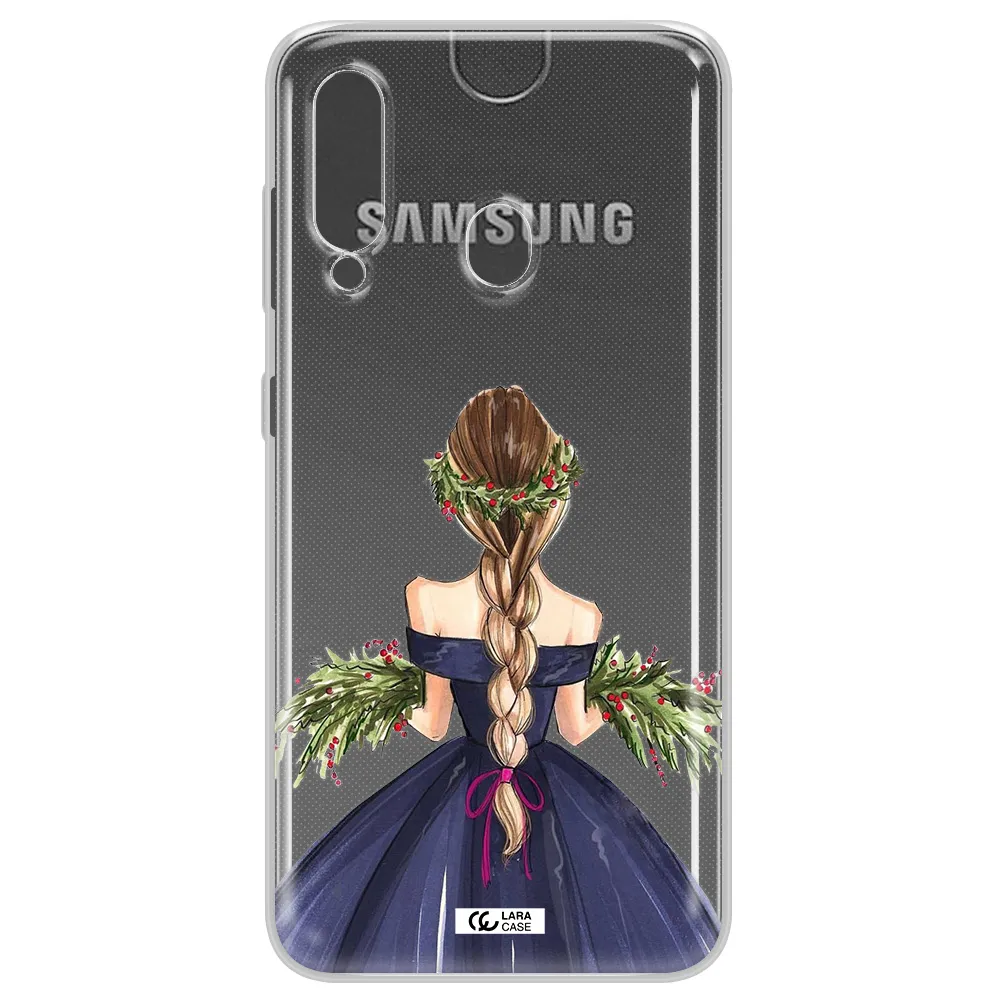 Long Hair Girl Watercolor Samsung A60 Clear TPU Case
