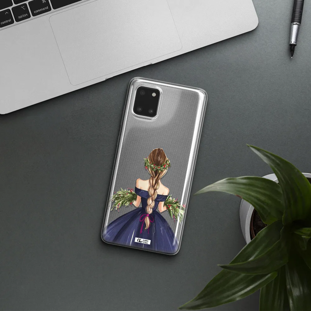 Long Hair Girl Watercolor Samsung A81 Clear TPU Case