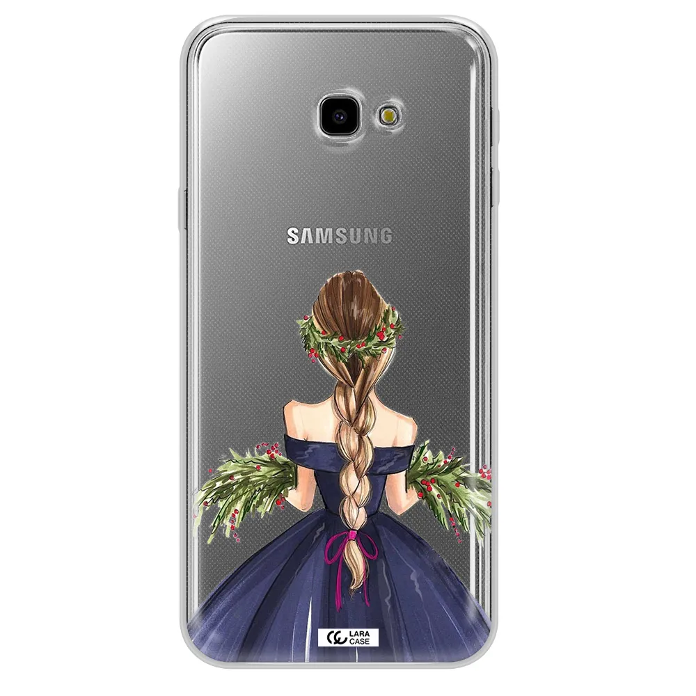 Long Hair Girl Watercolor Samsung J4 Plus Clear TPU Case