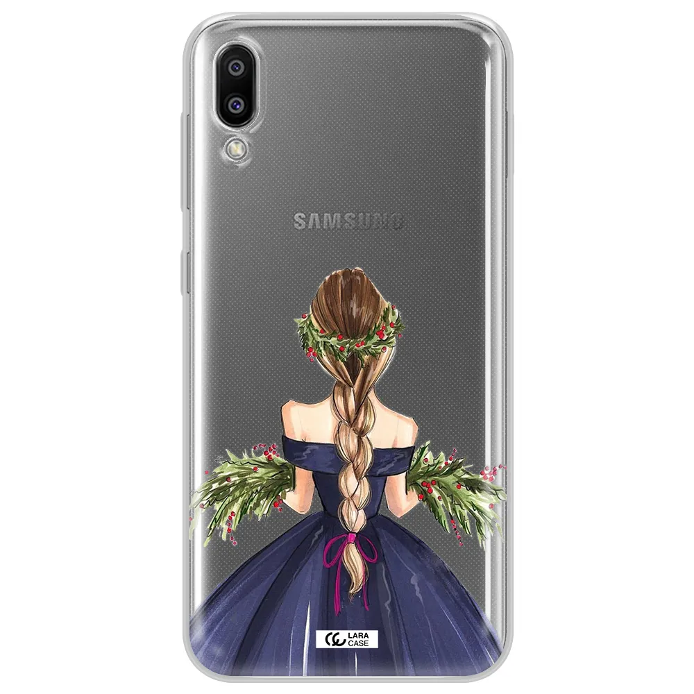 Long Hair Girl Watercolor Samsung M10 Clear TPU Case