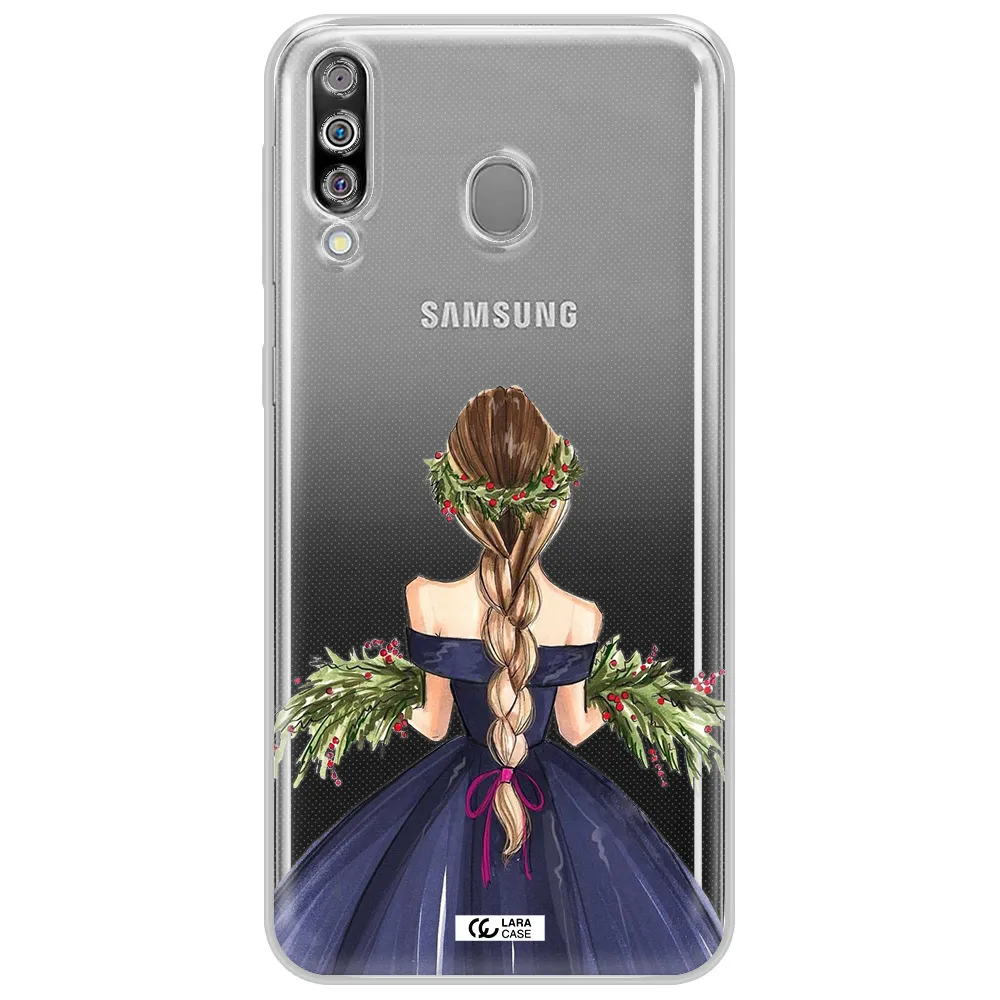 Long Hair Girl Watercolor Samsung M30 Clear TPU Case