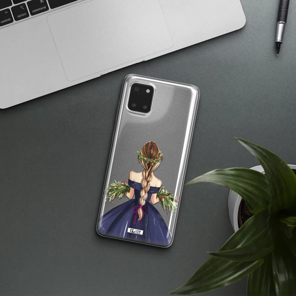 Long Hair Girl Watercolor Samsung Note 10 Lite Clear TPU Case