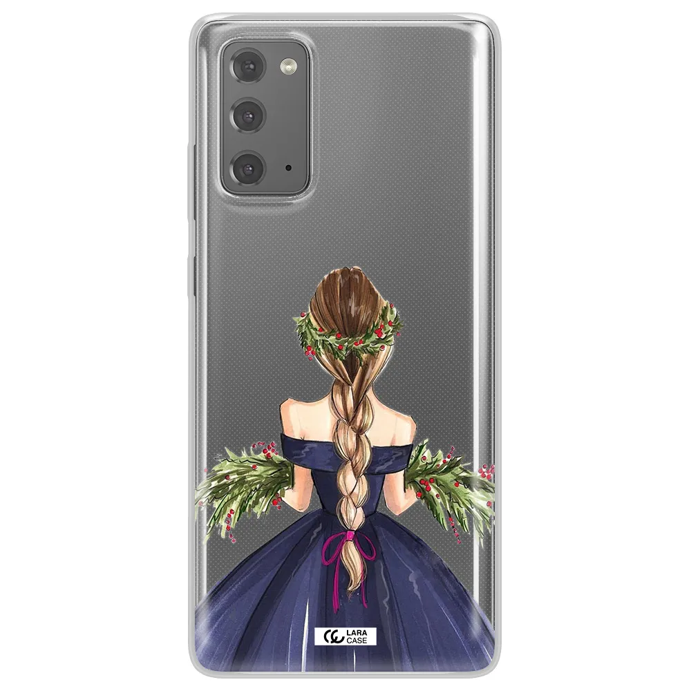 Long Hair Girl Watercolor Samsung Note 20 Clear TPU Case