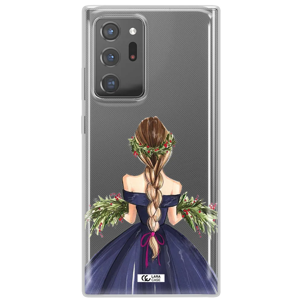 Long Hair Girl Watercolor Samsung Note 20 Ultra Clear TPU Case