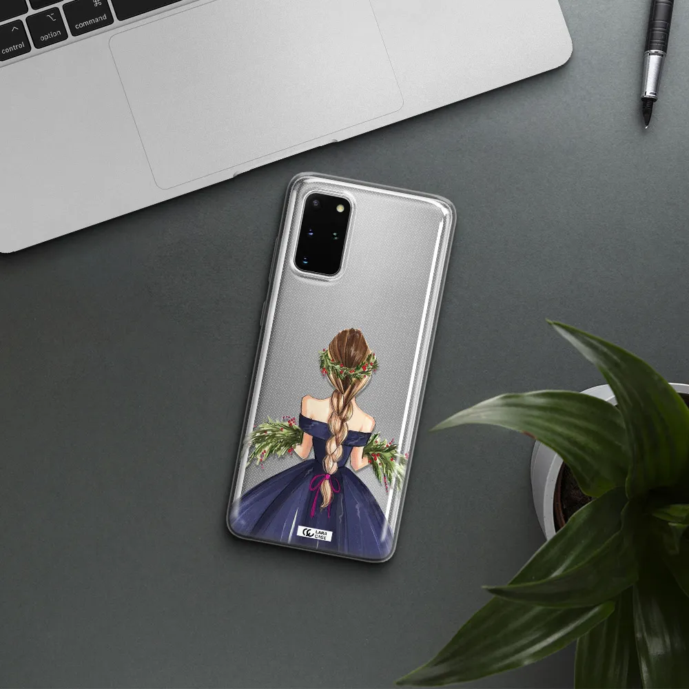 Long Hair Girl Watercolor Samsung S 20 Plus Clear TPU Case