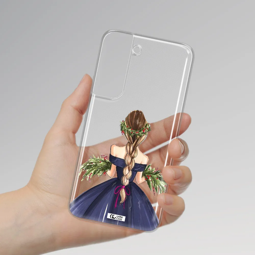 Long Hair Girl Watercolor Samsung S 22 Clear TPU Case