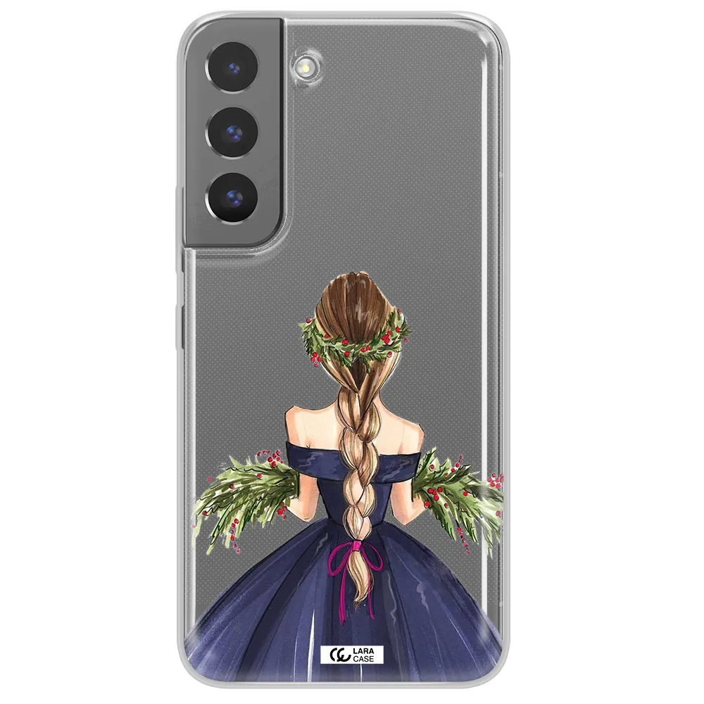 Long Hair Girl Watercolor Samsung S 22 Plus Clear TPU Case