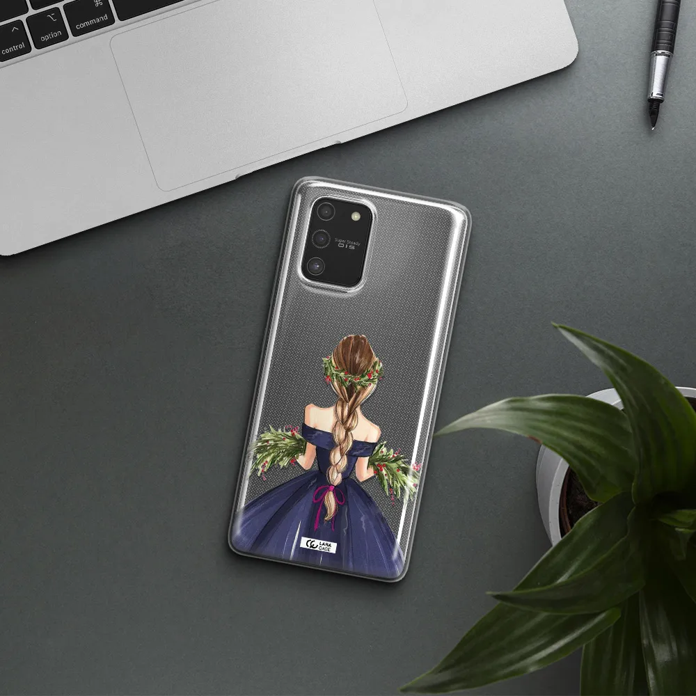 Long Hair Girl Watercolor Samsung S10 Lite Clear TPU Case