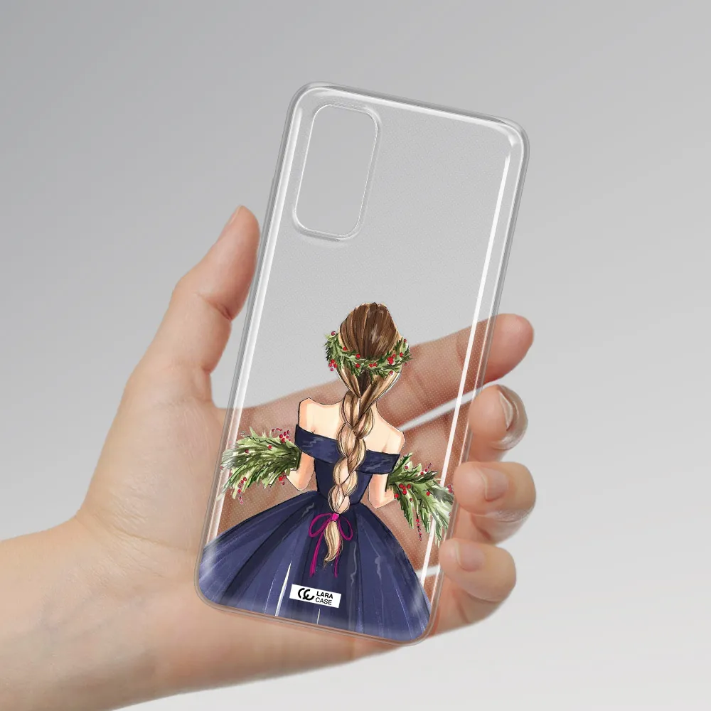 Long Hair Girl Watercolor Samsung S20 Clear TPU Case