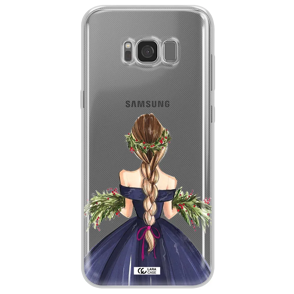 Long Hair Girl Watercolor Samsung S8 Plus Clear TPU Case