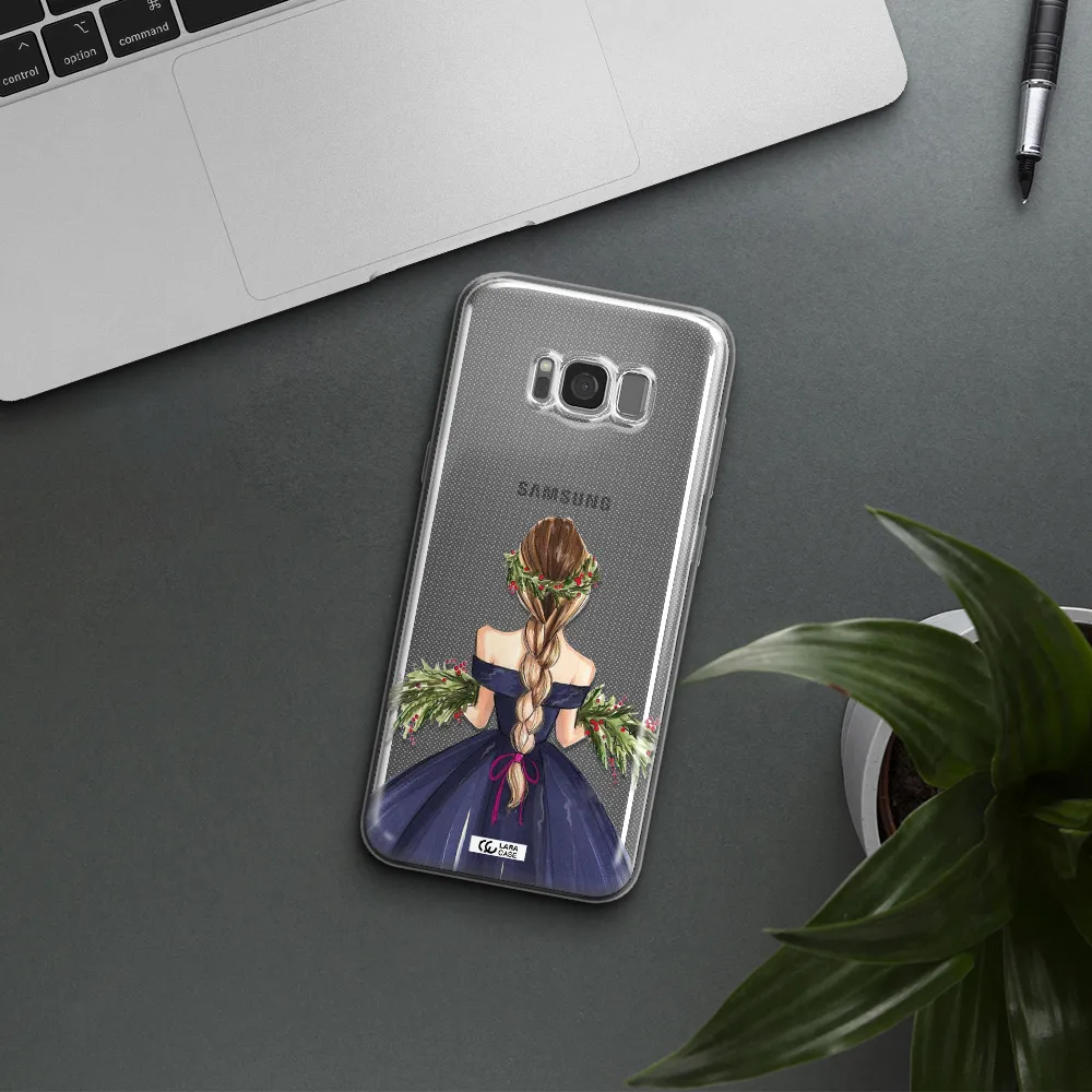 Long Hair Girl Watercolor Samsung S8 Plus Clear TPU Case