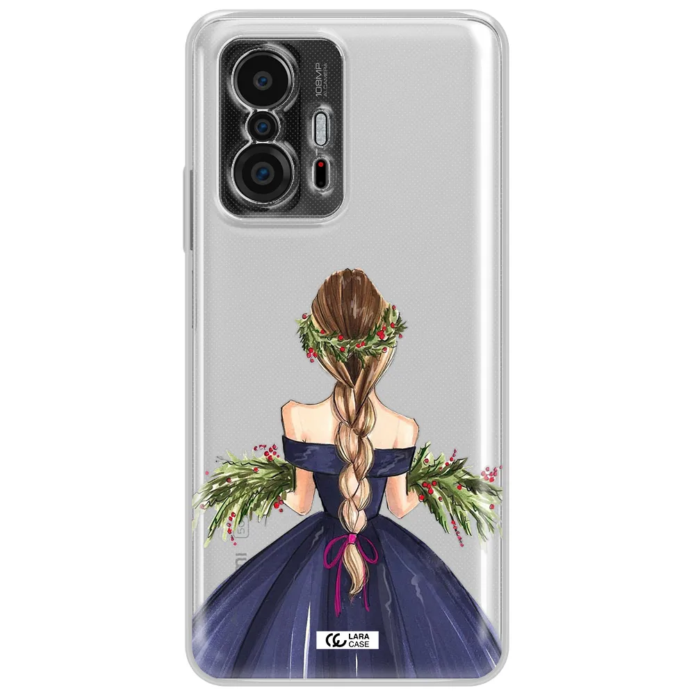 Long Hair Girl Watercolor Xiaomi 11T Clear Tpu Case