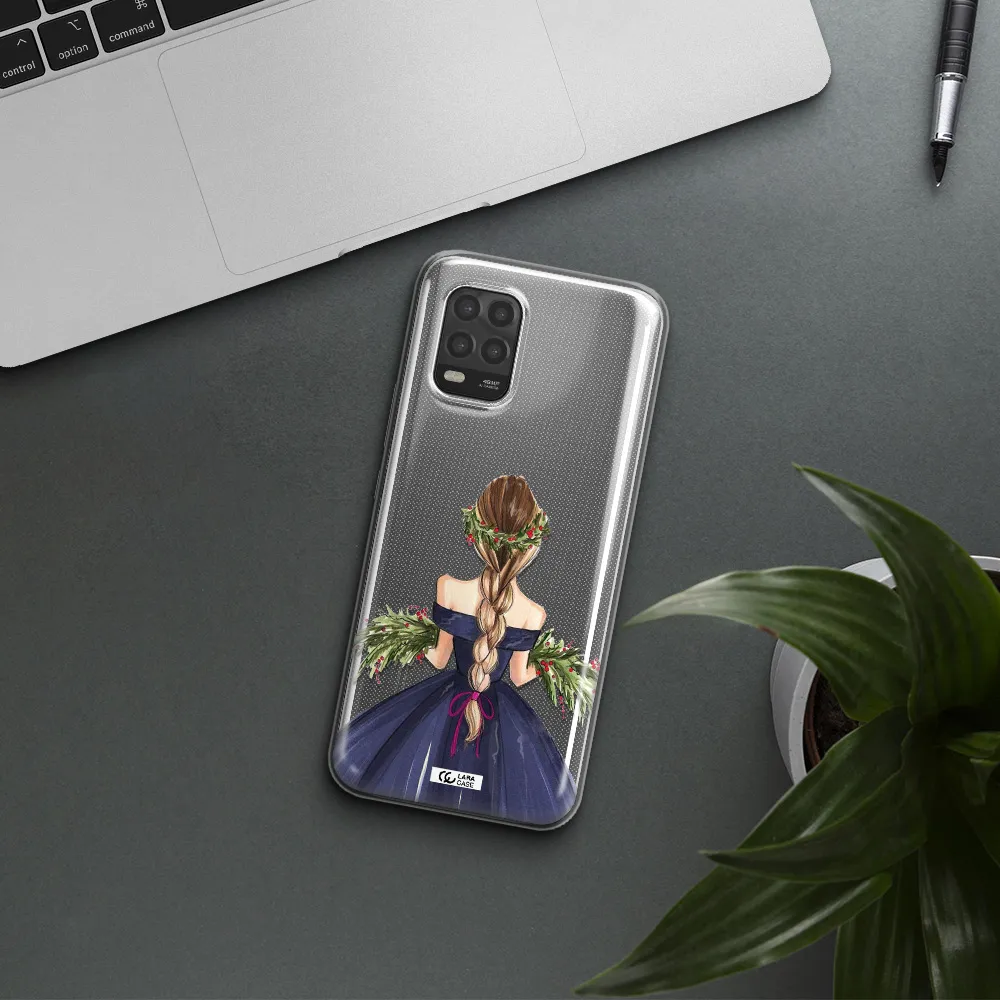 Long Hair Girl Watercolor Xiaomi Mi 10 Lite Clear TPU Case