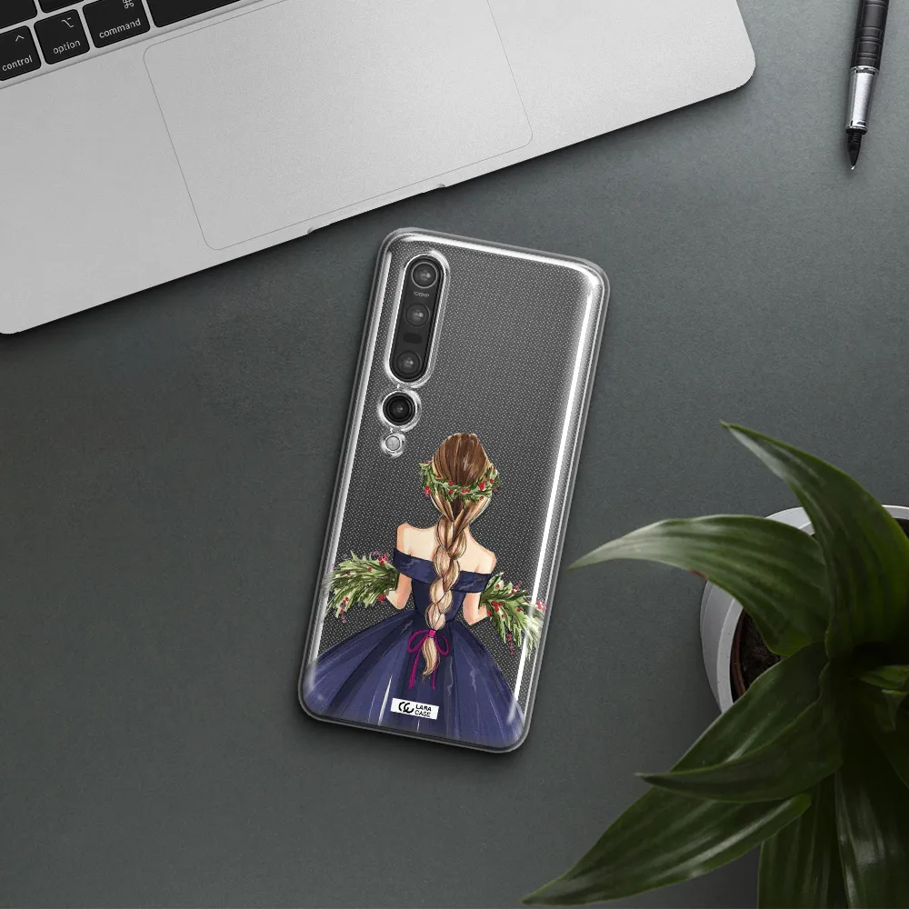 Long Hair Girl Watercolor Xiaomi Mi 10 Pro Clear TPU Case