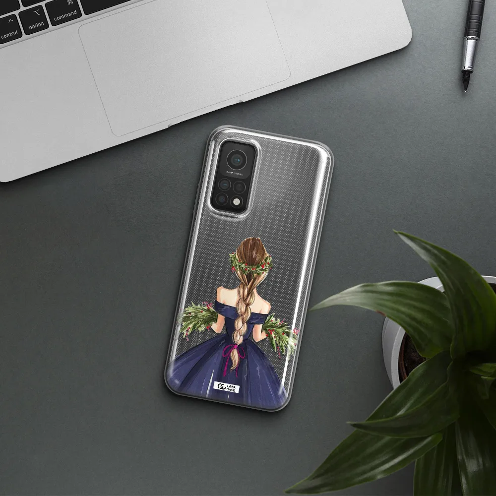 Long Hair Girl Watercolor Xiaomi Mi 10T Clear TPU Case