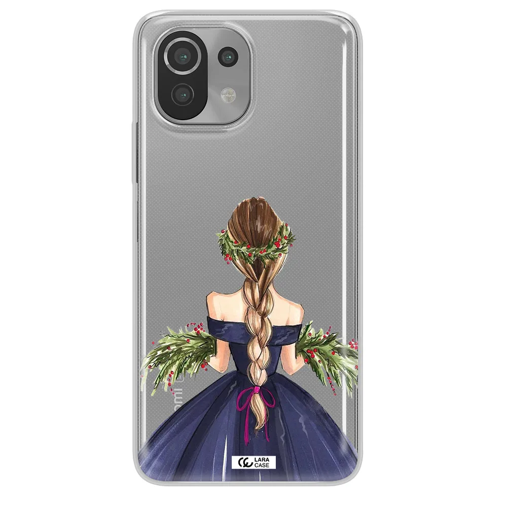 Long Hair Girl Watercolor Xiaomi Mi 11 Lite Clear TPU Case