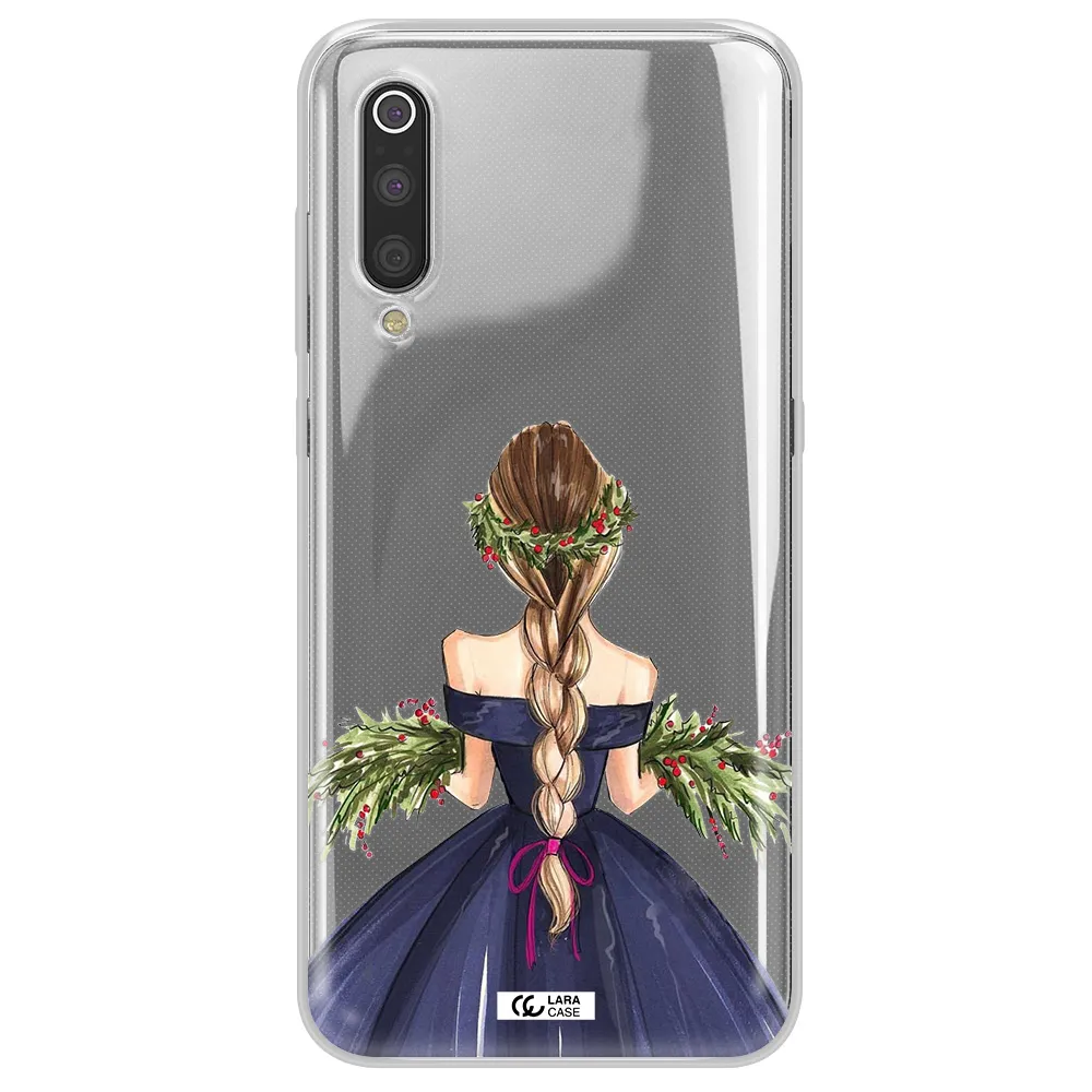 Long Hair Girl Watercolor Xiaomi Mi 9 Clear TPU Case