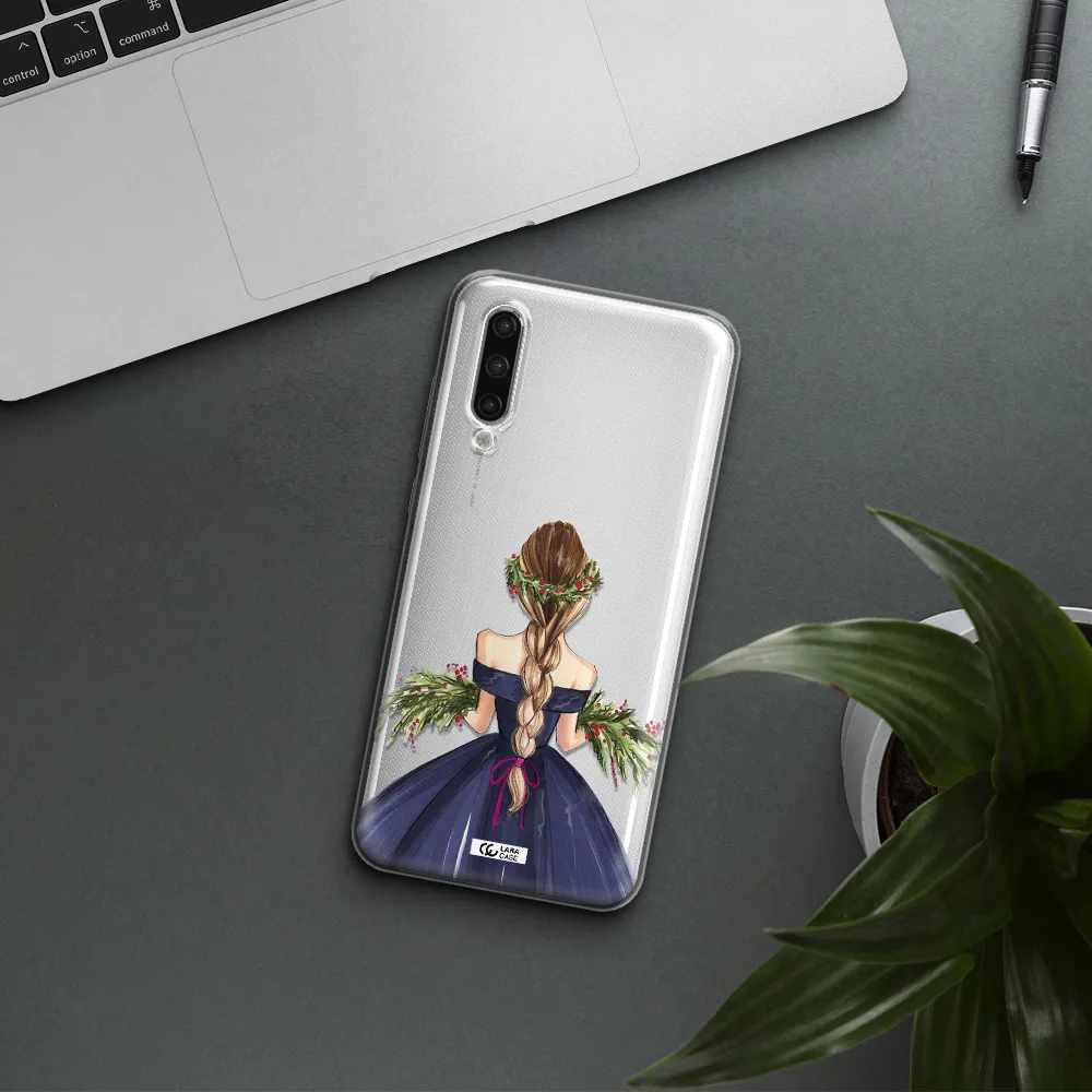 Long Hair Girl Watercolor Xiaomi Mi 9 Lite Clear Tpu Case