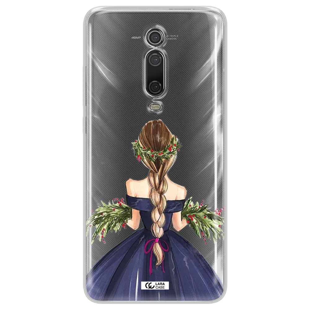 Long Hair Girl Watercolor Xiaomi Mi 9T Clear TPU Case