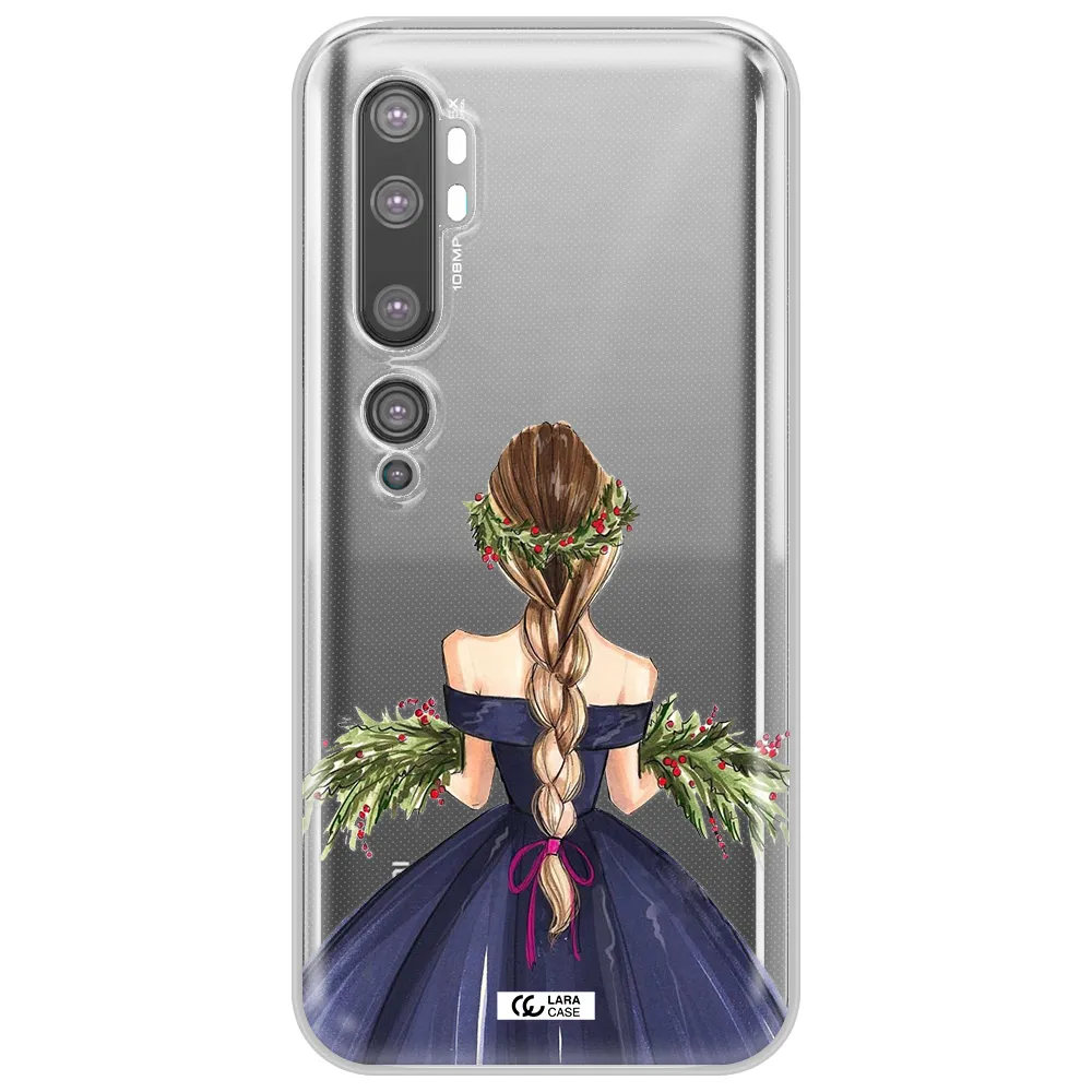 Long Hair Girl Watercolor Xiaomi Mi Note 10 Clear TPU Case