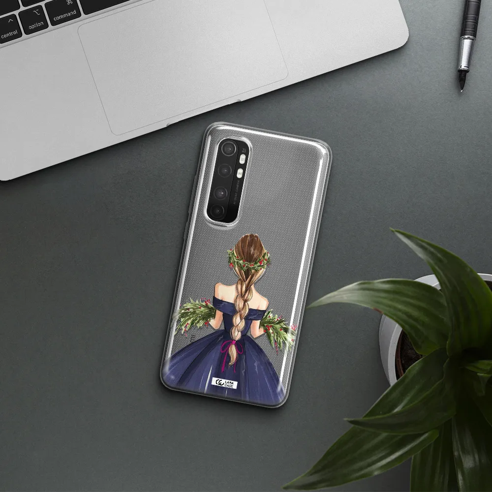 Long Hair Girl Watercolor Xiaomi Mi Note 10 Lite Clear TPU Case