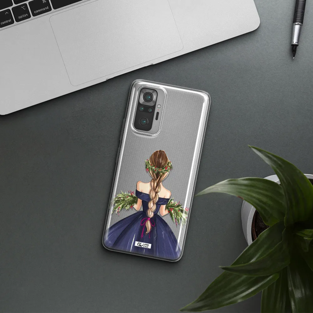 Long Hair Girl Watercolor Xiaomi Note 10 Pro Clear TPU Case