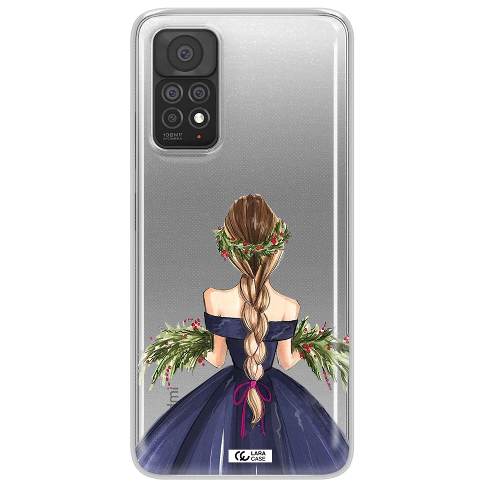 Long Hair Girl Watercolor Xiaomi Note 11 Pro Clear TPU Case