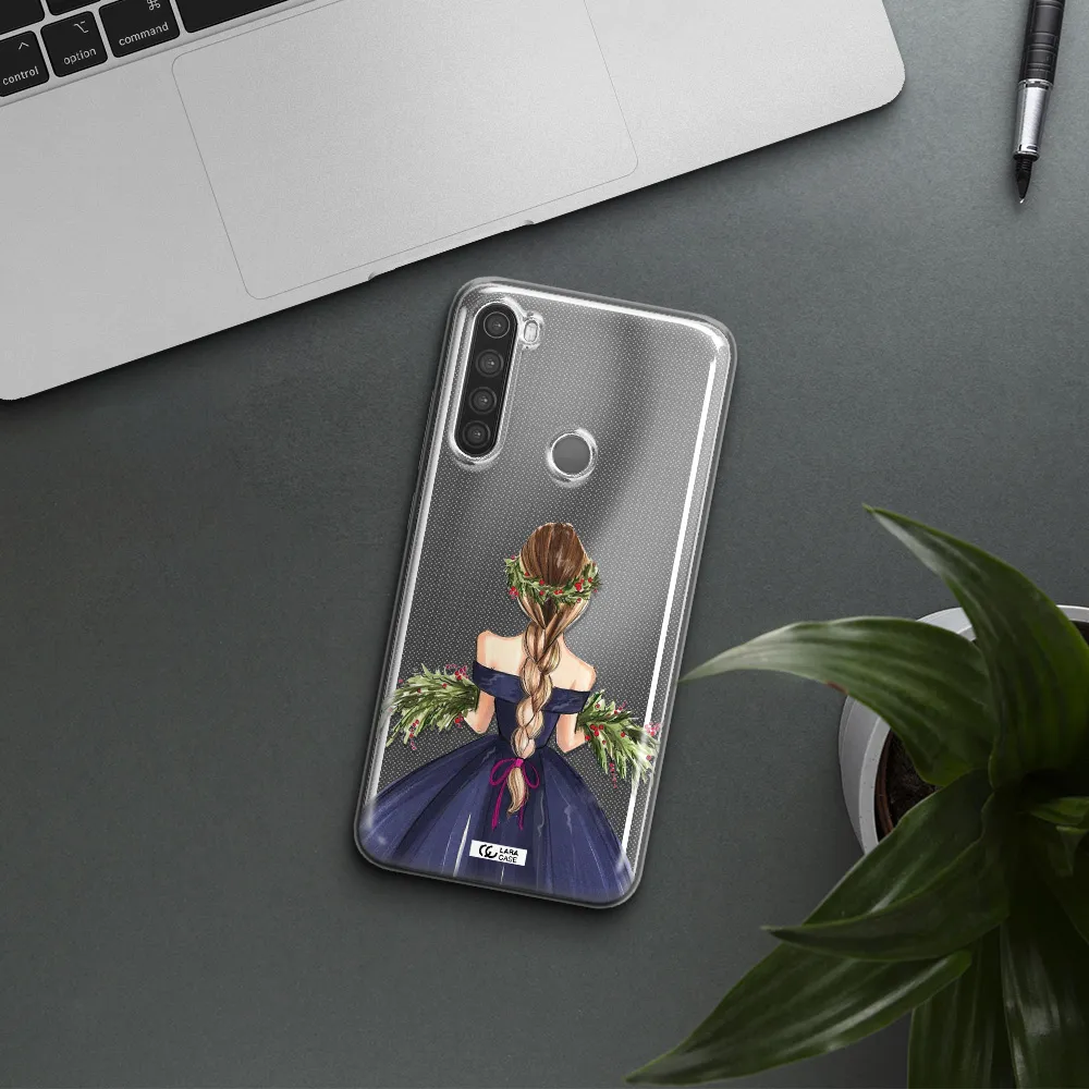 Long Hair Girl Watercolor Xiaomi Note 8 Clear TPU Case