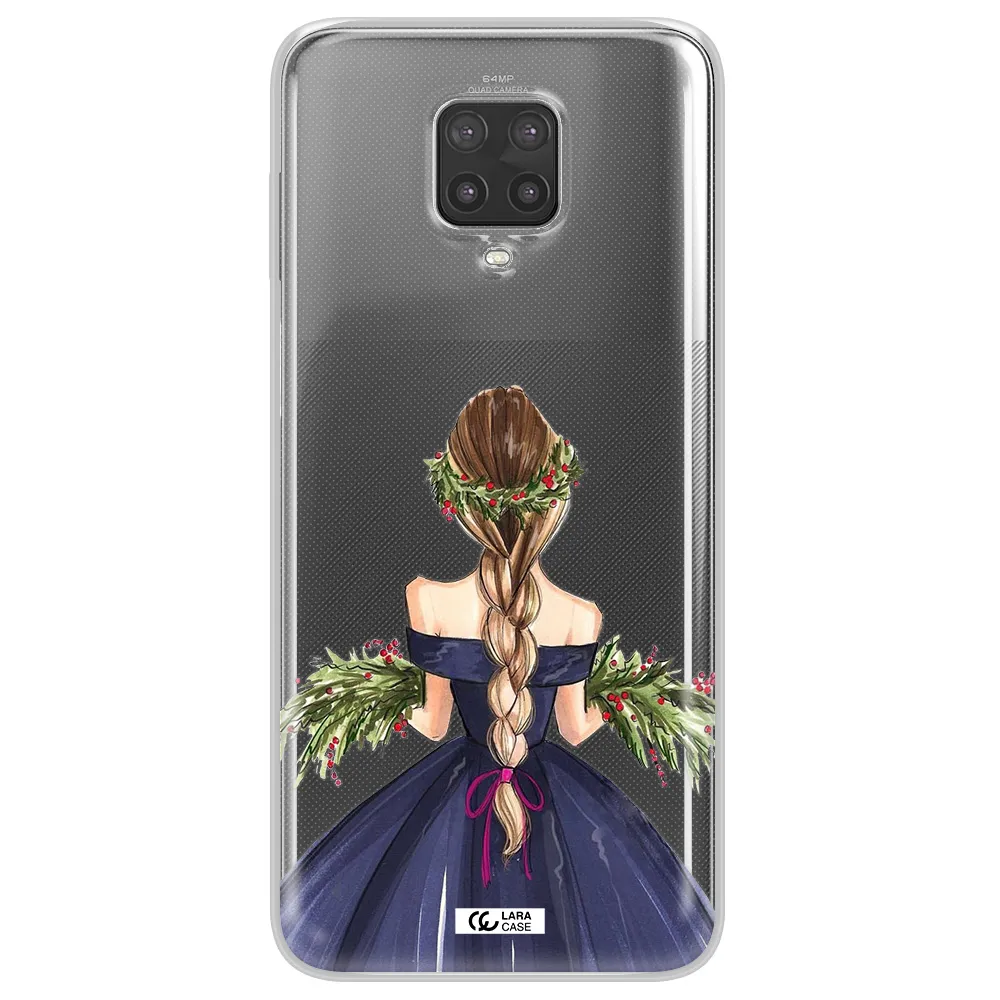 Long Hair Girl Watercolor Xiaomi Note 9 Pro Clear TPU Case