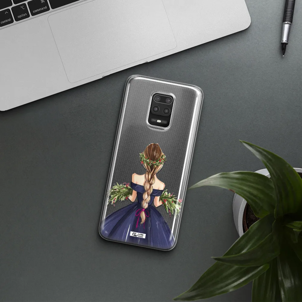 Long Hair Girl Watercolor Xiaomi Note 9S Clear TPU Case