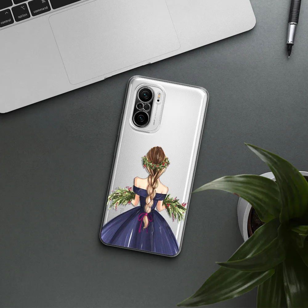 Long Hair Girl Watercolor Xiaomi Poco F3 Clear Tpu Case