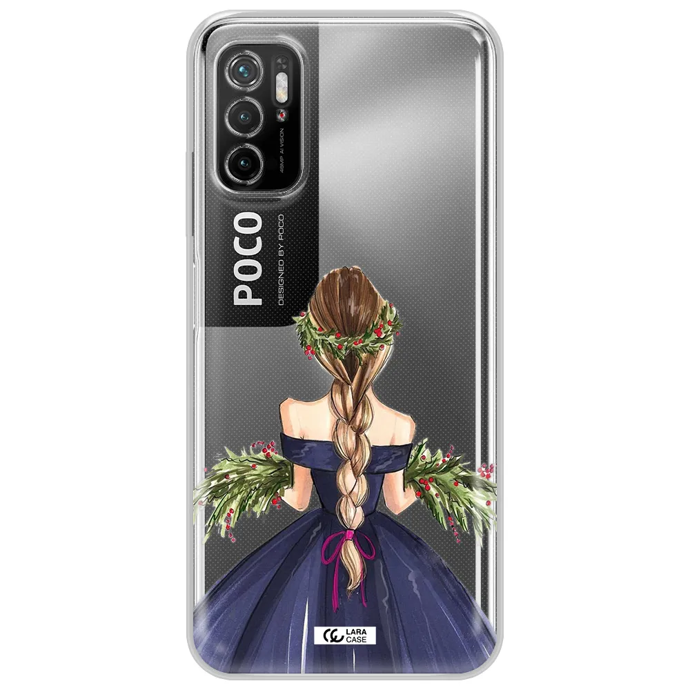 Long Hair Girl Watercolor Xiaomi Poco M4 Pro 5G Clear Tpu Case