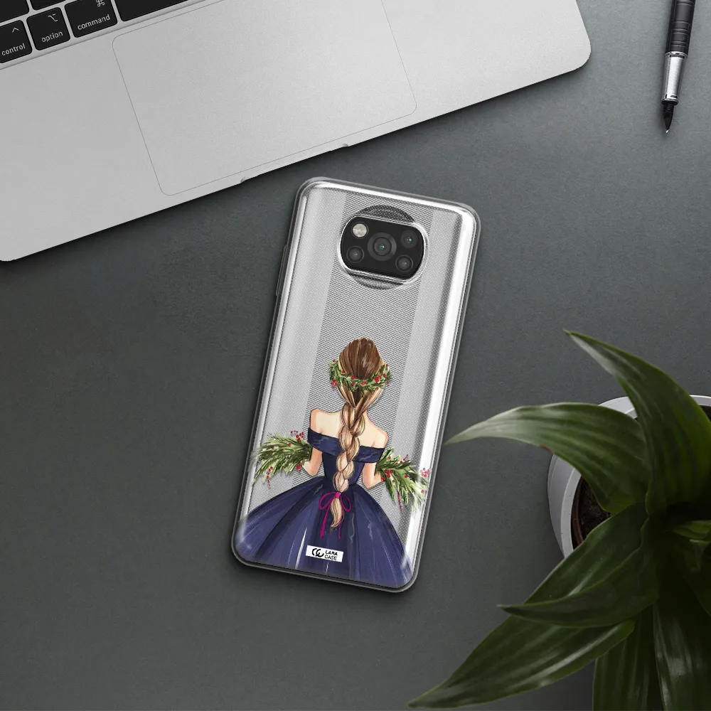 Long Hair Girl Watercolor Xiaomi Poco X3 Clear TPU Case