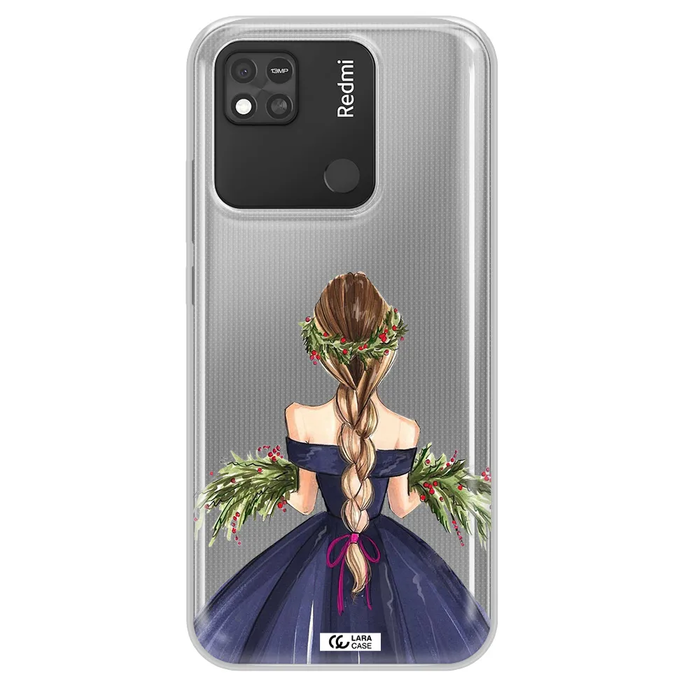 Long Hair Girl Watercolor Xiaomi Redmi 10A Clear TPU Case