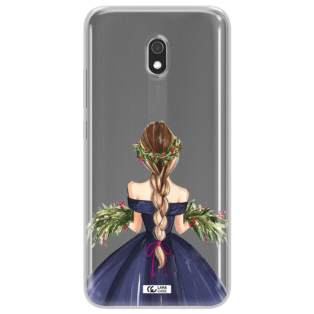 Long Hair Girl Watercolor Xiaomi Redmi 8A Clear TPU Case