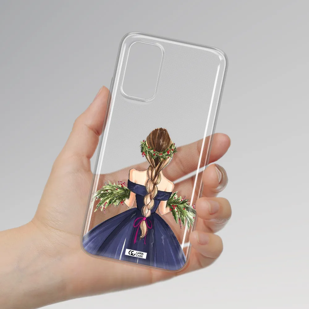 Long Hair Girl Watercolor Xiaomi Redmi 9T Clear TPU Case