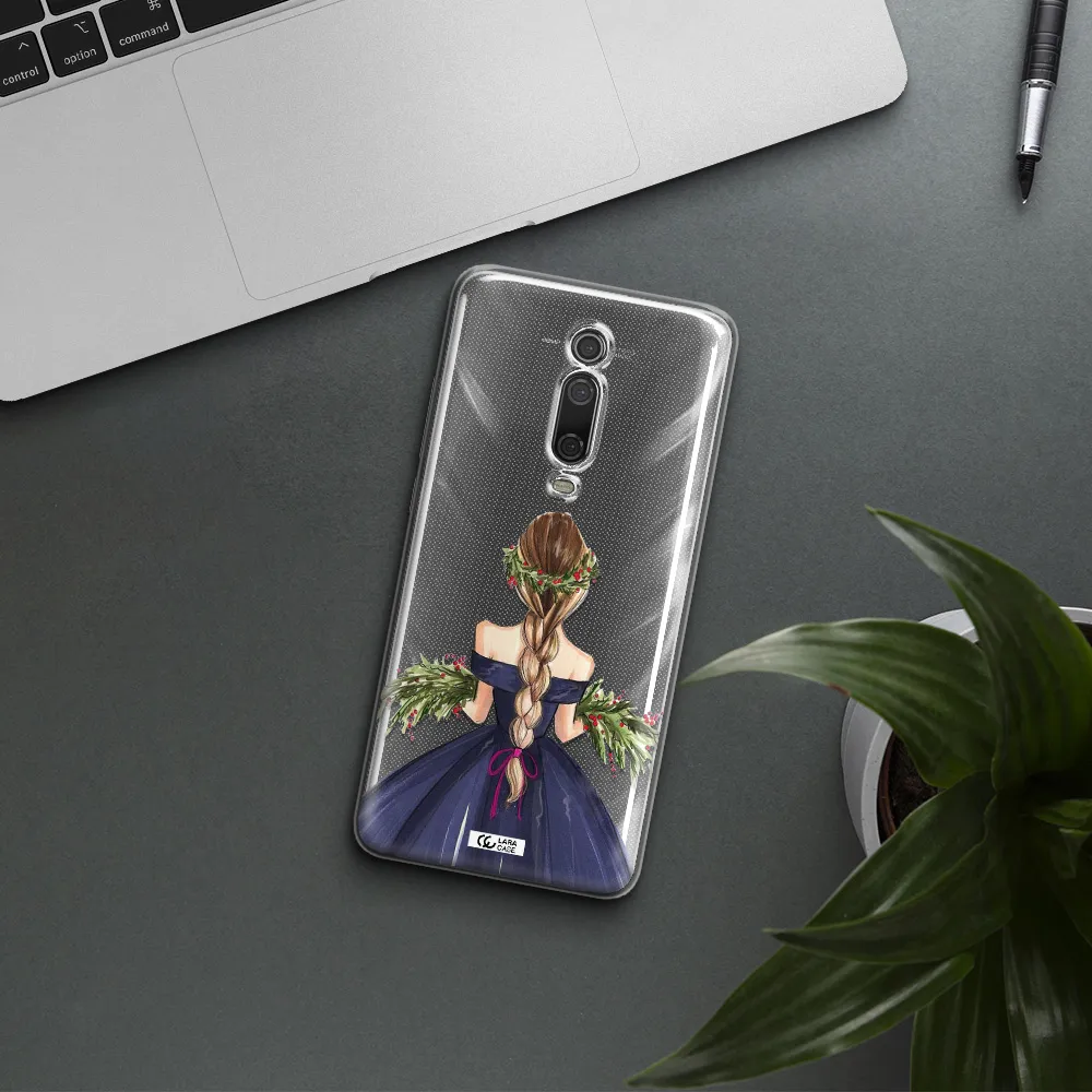 Long Hair Girl Watercolor Xiaomi Redmi K20 Clear Tpu Case