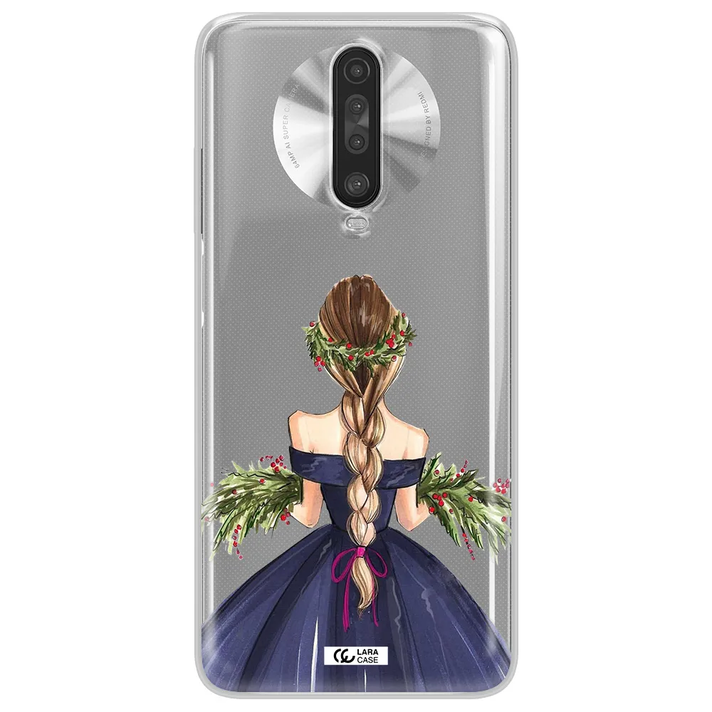 Long Hair Girl Watercolor Xiaomi Redmi K30 Clear TPU Case