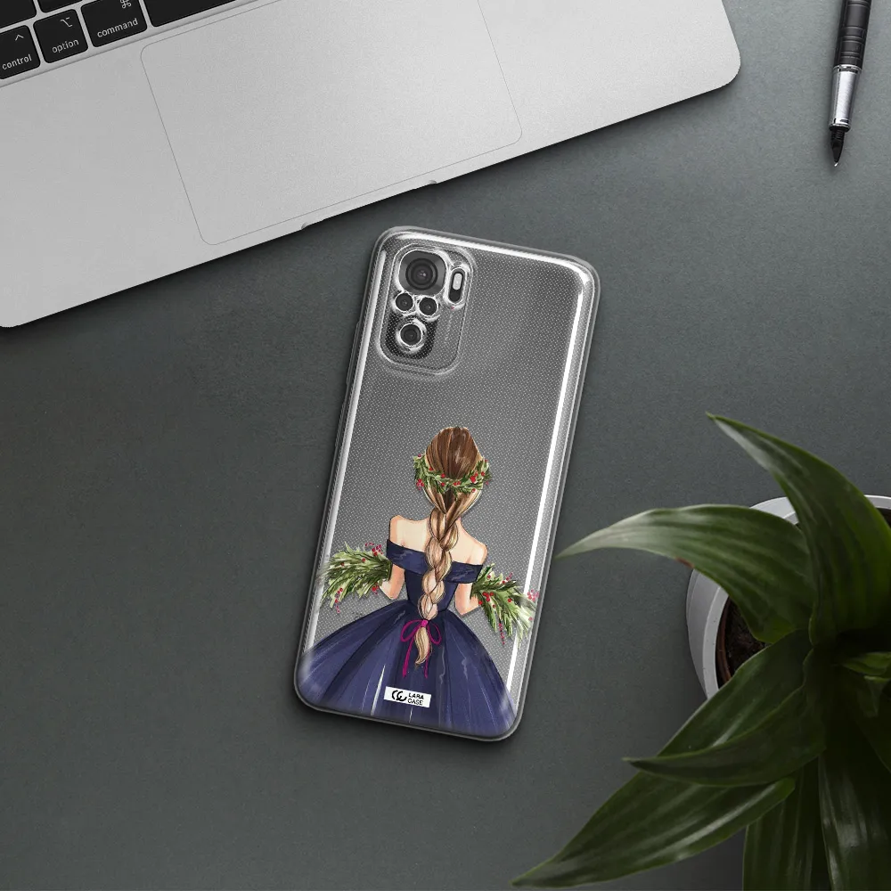 Long Hair Girl Watercolor Xiaomi Redmi Note 10S Clear Tpu Case