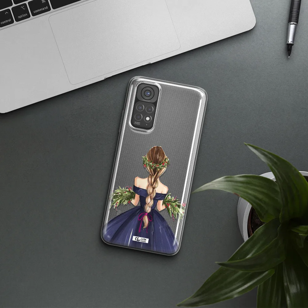 Long Hair Girl Watercolor Xiaomi Redmi Note 11 Clear TPU Case