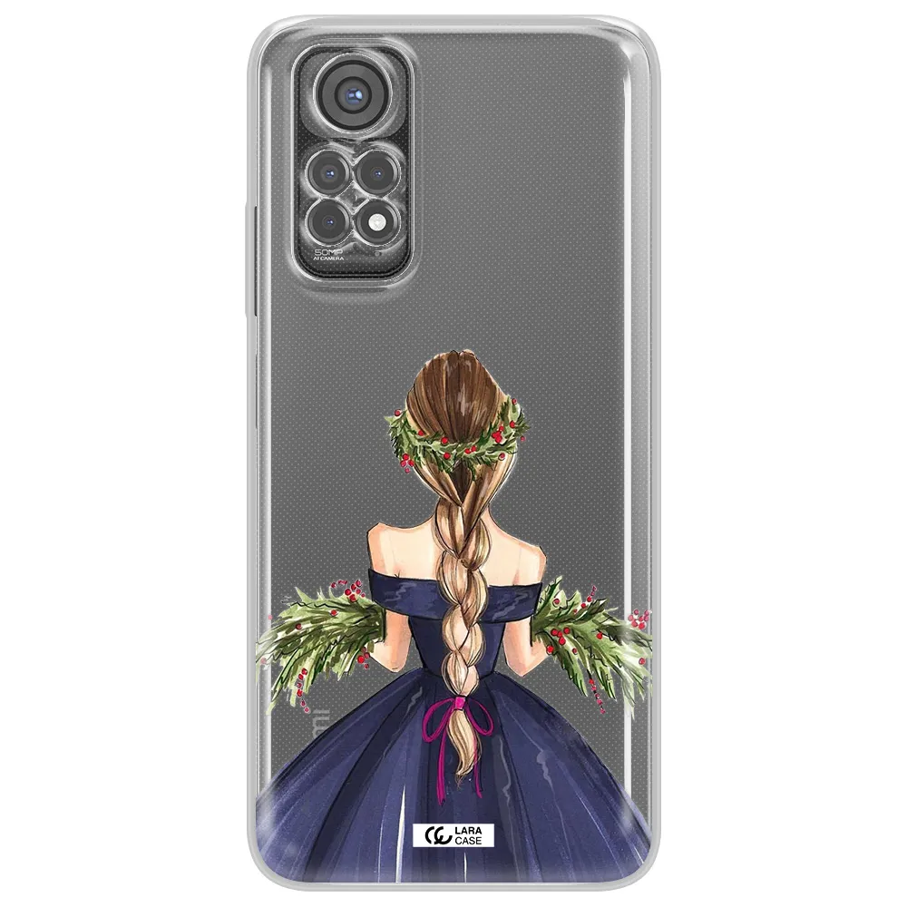 Long Hair Girl Watercolor Xiaomi Redmi Note 11S Clear Tpu Case