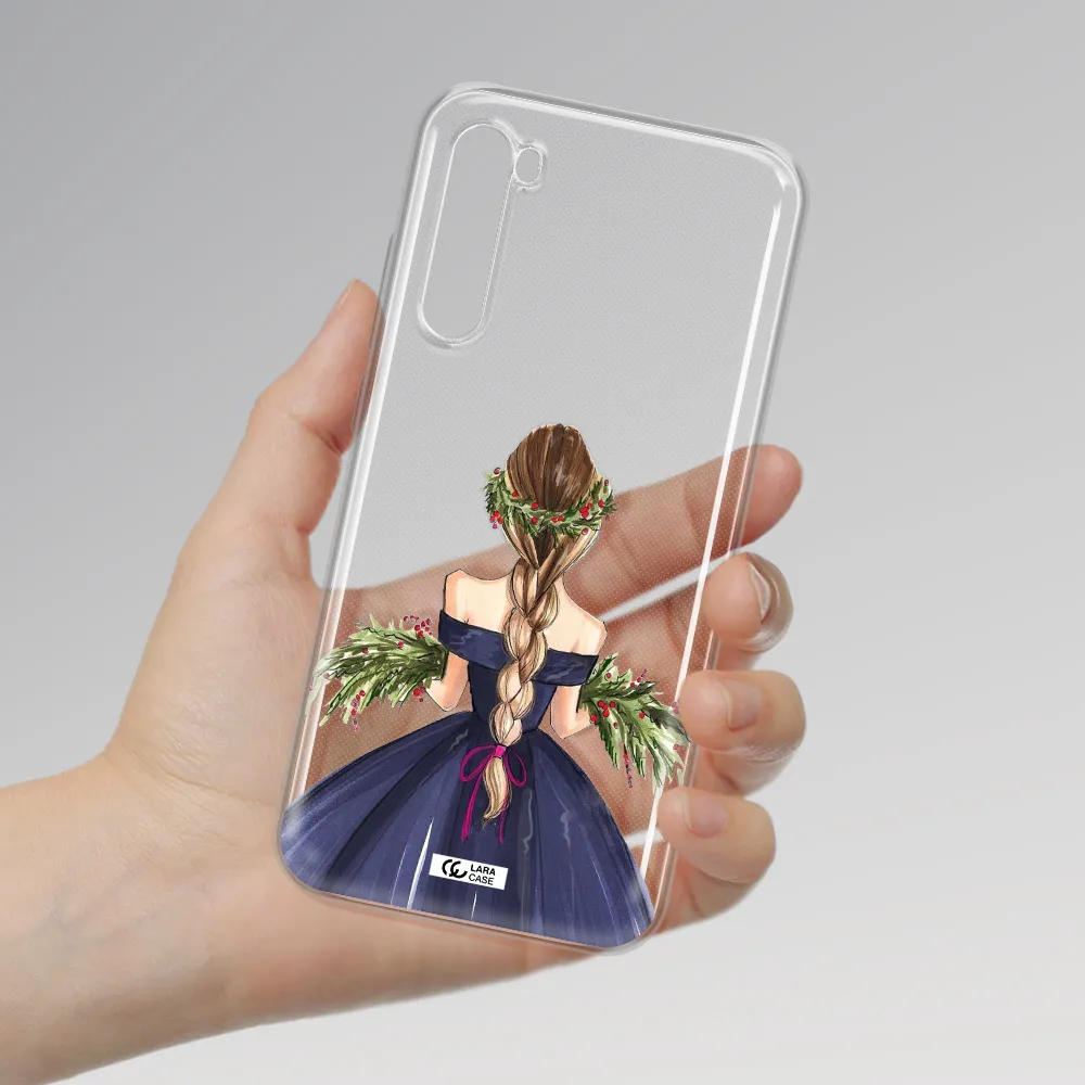 Long Hair Girl Watercolor Xiaomi Redmi Note 8T Clear Tpu Case