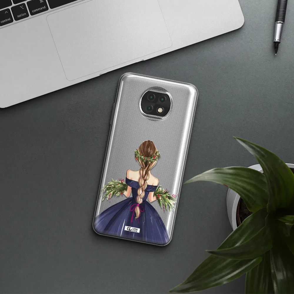 Long Hair Girl Watercolor Xiaomi Redmi Note 9T Clear Tpu Case