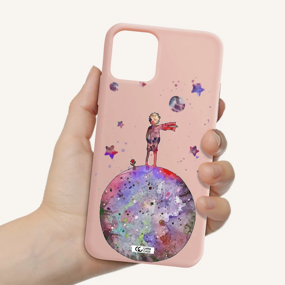 Little Prince Night Apple iPhone 11 pro Silicone pastel pink Case