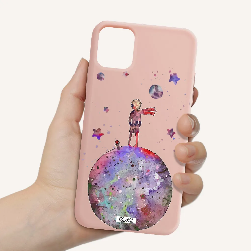 Little Prince Night Apple iPhone 11 Silicone pastel pink Case